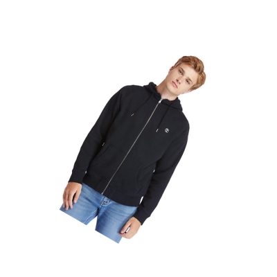 Men's Timberland Exeter River Zip Hoodie Black | CXA-523497