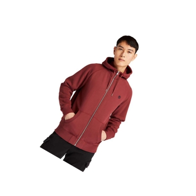 Men's Timberland Exeter River Zip Hoodie Red | JWX-614258