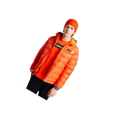 Men's Timberland Garfield Hooded Puffer Jackets Orange | YXJ-250963