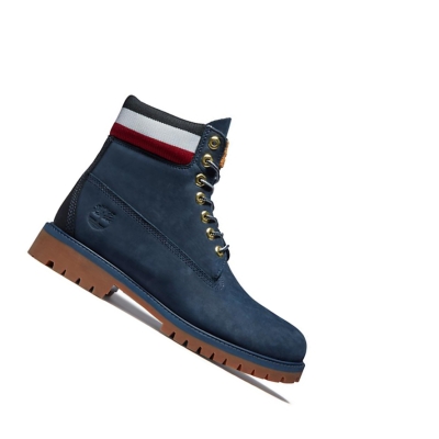 Men's Timberland Heritage Winter Original 6-inch Boots Navy | RYP-713084