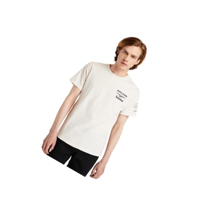 Men's Timberland Moto Guzzi x Timberland® T Shirts White | DWH-481235