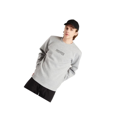 Men's Timberland Original Logo Sweatshirt Grey | XRA-230596