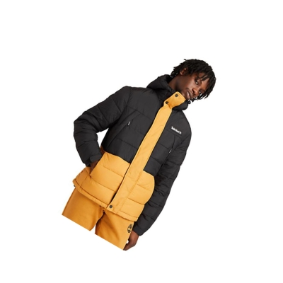 Men's Timberland Outdoor Archive Puffer Quilted-Hybrid Jackets Yellow | DPV-017349