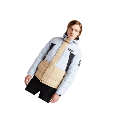 Men's Timberland Outdoor Archive Puffer Quilted-Hybrid Jackets Light Blue | DQS-982176