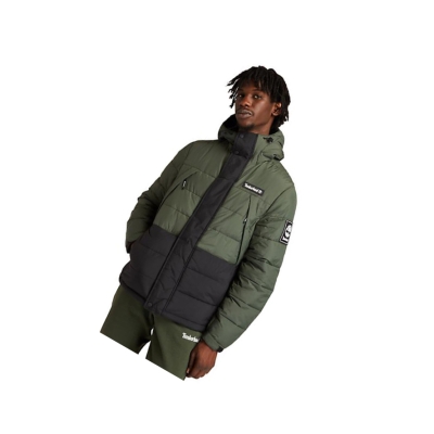 Men's Timberland Outdoor Archive Puffer Quilted-Hybrid Jackets Green | FXP-854132