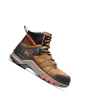 Men's Timberland PRO® Hypercharge Composite Safety Toe Waterproof Work Boots Brown | OKE-019852