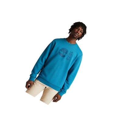 Men's Timberland Re-Comfort EK+ Sweatshirt Teal | QCW-248197