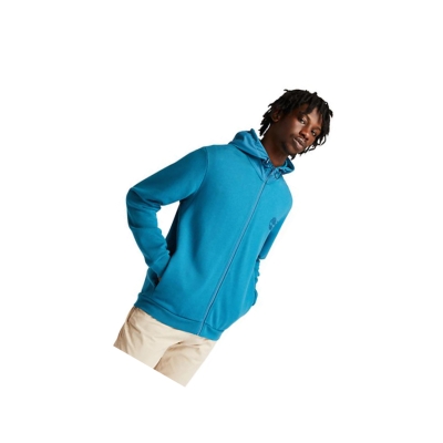 Men's Timberland Re-Comfort EK+ Zip Hoodie Teal | DLF-718903