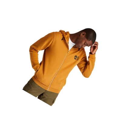 Men's Timberland Re-Comfort EK+ Zip Hoodie Yellow | WNJ-821594