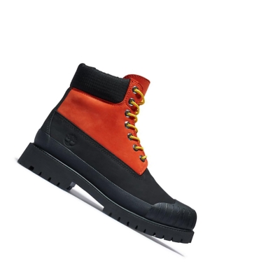 Men's Timberland Rubber Toe Original 6-inch Boots Orange | PJK-301952