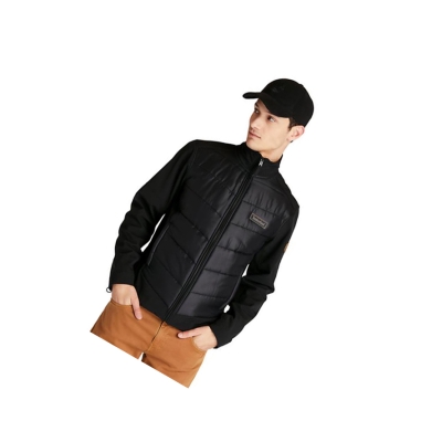 Men's Timberland Soft-Shell Quilted-Hybrid Jackets Black | GZP-325864