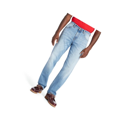 Men's Timberland Squam Lake Stretch Jeans Light Blue | TLD-086427