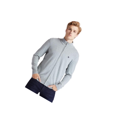 Men's Timberland Williams River Full-Zip Sweater Grey | WTO-409768