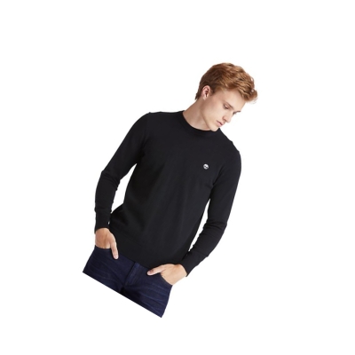 Men's Timberland Williams River Organic Cotton Sweater Black | JLM-105879