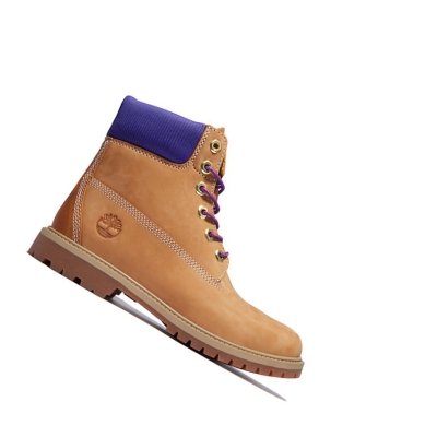 Women's Timberland Heritage Original 6-inch Boots Yellow Purple | ILQ-371802