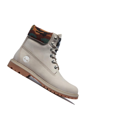 Women's Timberland Heritage Original 6-inch Boots Beige | ORW-579608