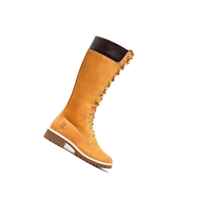 Women's Timberland Premium14 Inch Winter Boots Yellow | FUI-438015